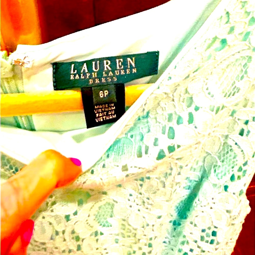 Ralph Lauren light blue lace dress, never worn 6p